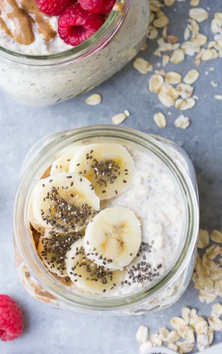 Avena Nocturna con Chía y Crema de Almendras