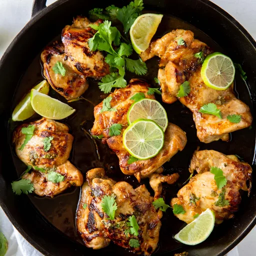 Pollo con cilantro y lima