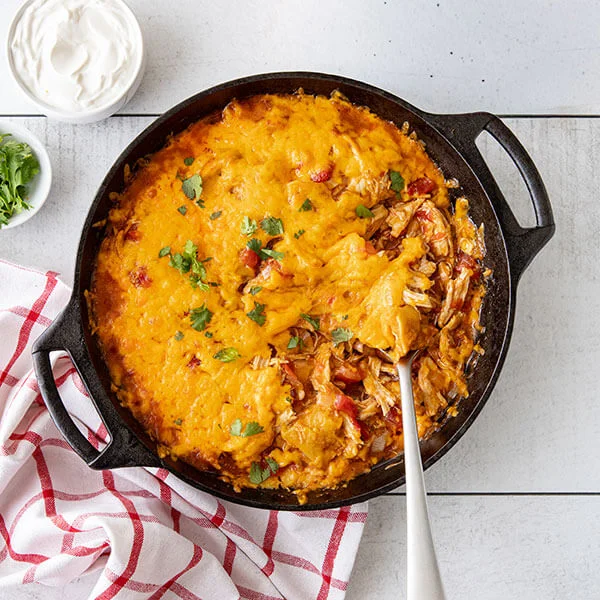 Sartén de enchiladas de pollo
