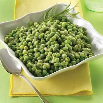 Tarragon Baby Peas with Beurre Blanc