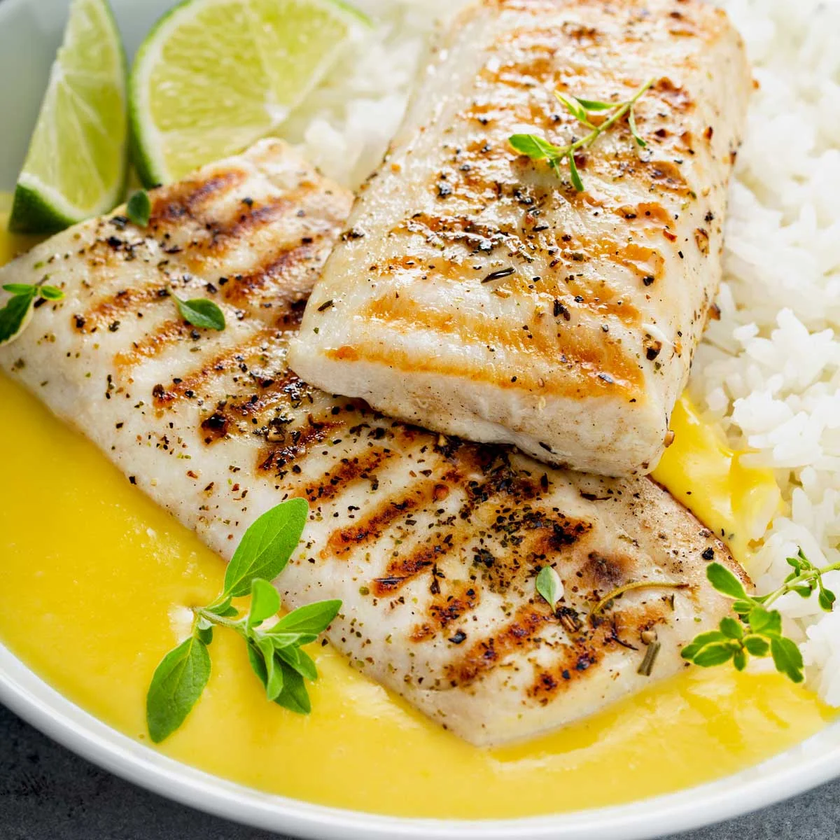Mahi Mahi with Mango Butter-Wine Sauce