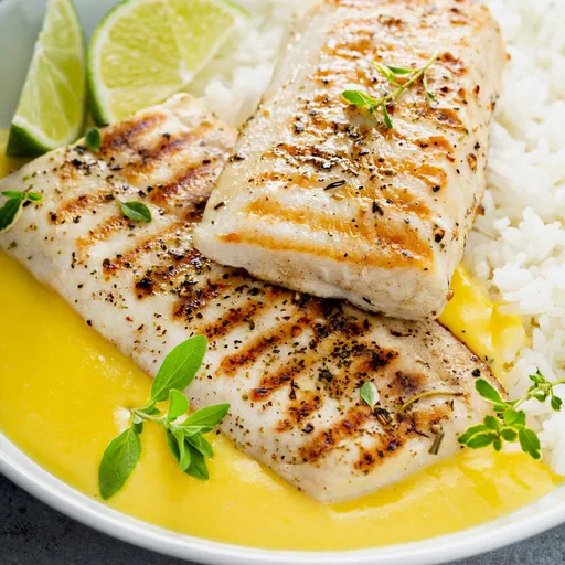Mahi Mahi with Mango Butter-Wine Sauce