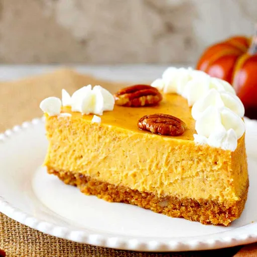Pumpkin Cheesecake with Pecan Graham Cracker Crust