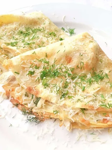 Receta de crepes fáciles con pollo y queso