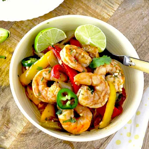 Shrimp Fajitas with Cilantro Lime Butter