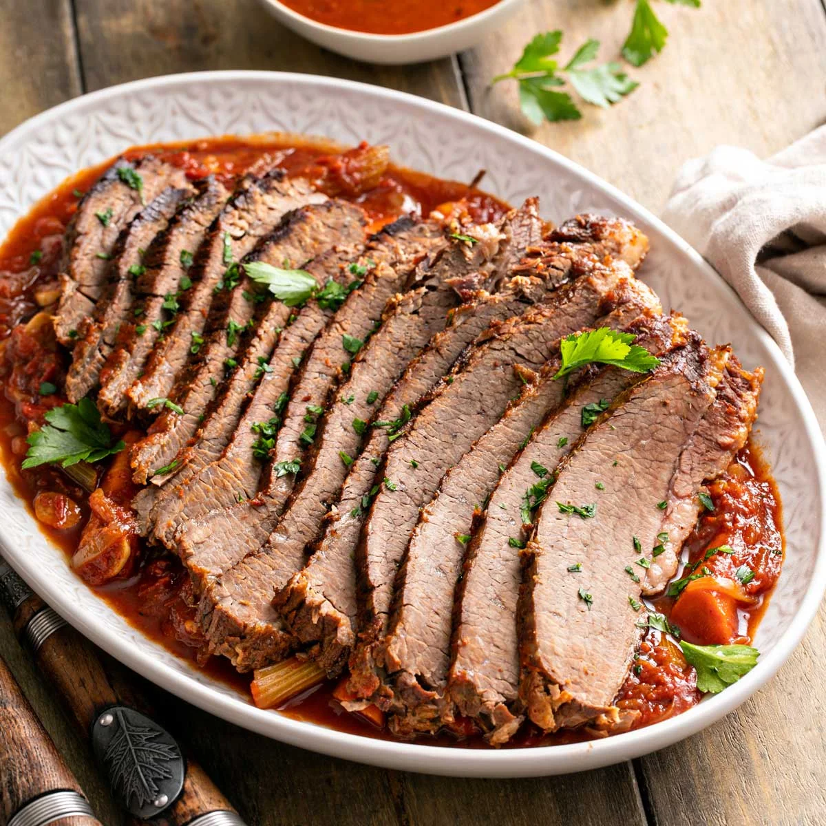 Oven Braised Beef Brisket with Vegetables