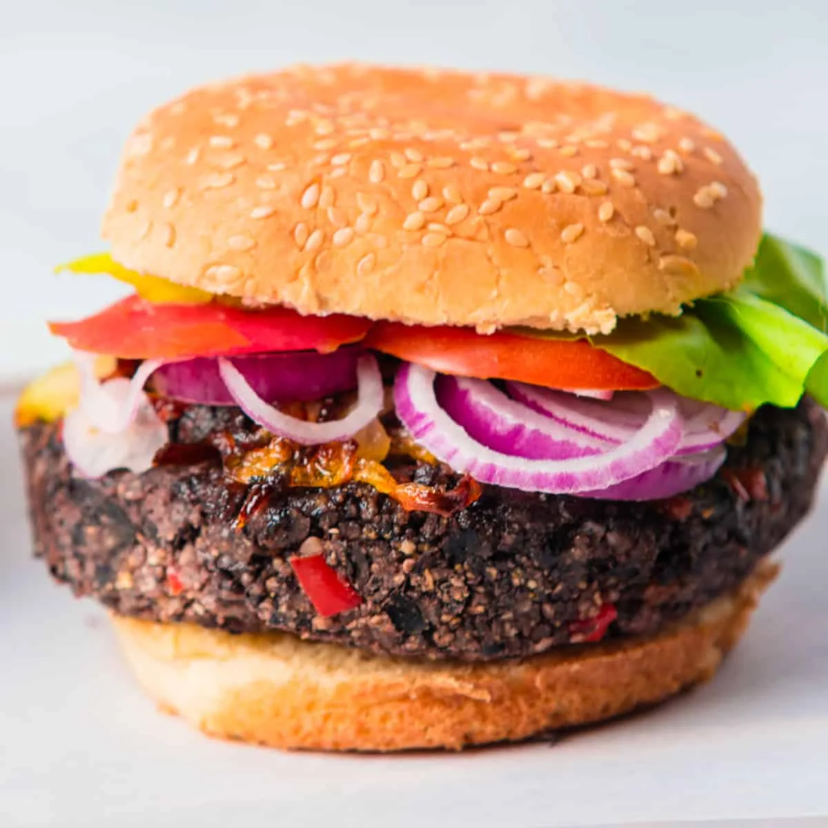 Juicy Vegan Black Bean Burger