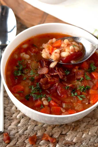 Pressure Cooker Bean and Bacon Soup