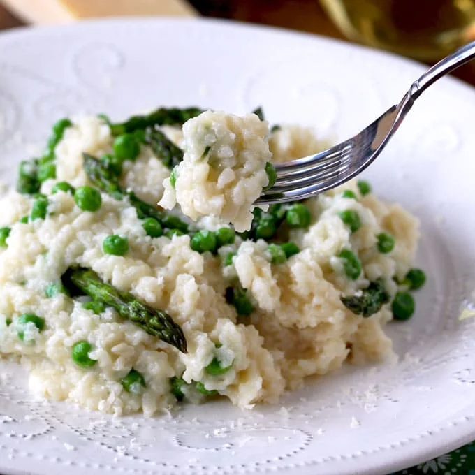 Parmesan, Peas and Asparagus Risotto