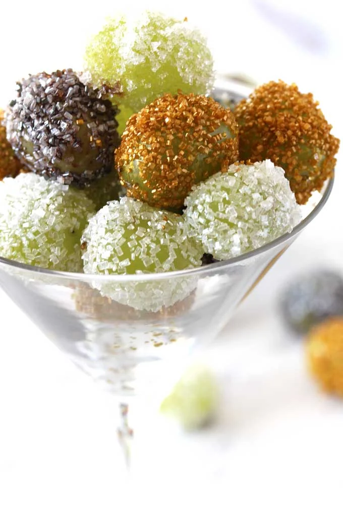 Prosecco Sugared Grapes