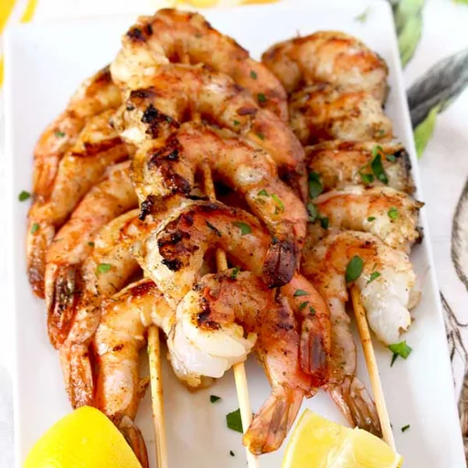 Brochetas de Gambas a la Parrilla al Estilo Cajun
