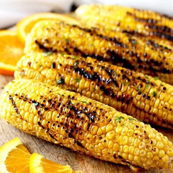 Grilled Corn on the Cob Recipe with Orange Honey Butter