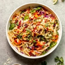 Receta de ensalada de fideos de arroz con chile