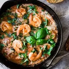 20 Minute Tomato Basil Shrimp