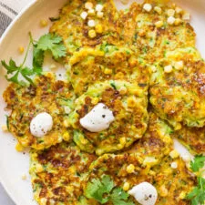 Zucchini and Corn Fritters