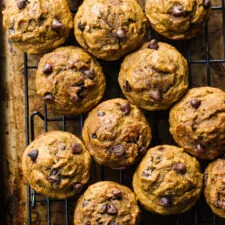 Banana Pumpkin Chocolate Chip Muffins