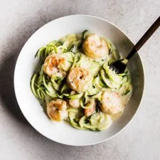 Healthier Shrimp Alfredo