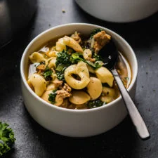 Tortellini Soup with Sausage and Kale