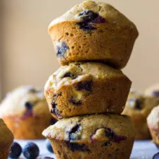 Healthy Banana Blueberry Muffins