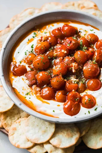 Confitura de tomates con labneh