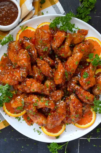 Alitas de pollo a la naranja
