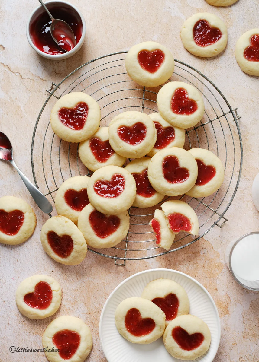 Strawberry Thumbprint Cookies