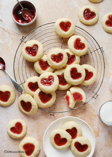 Strawberry Thumbprint Cookies