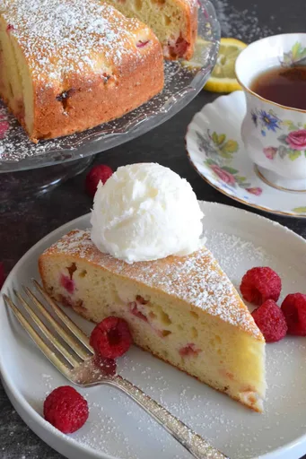 Rhubarb Sour Cream Cake