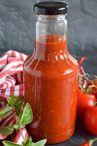 Salsa barbacoa de tomate en conserva
