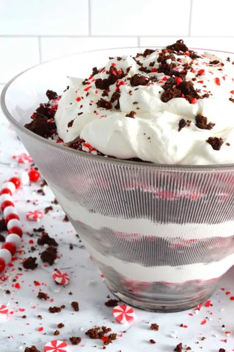 Brownie Candy Cane Trifle