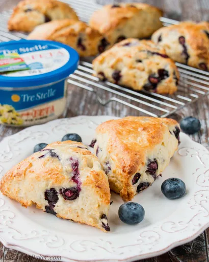 Feta Cheese & Blueberry Scones (video)