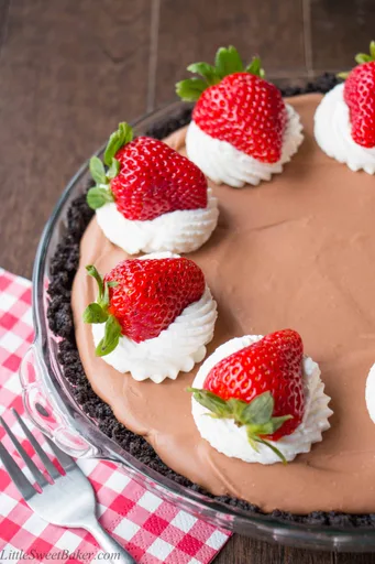 Tarta de crema de chocolate sin horno