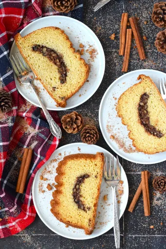 Eggnog Walnut Cinnamon Bread