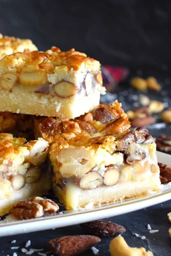 Caramel and Salted Nut Squares