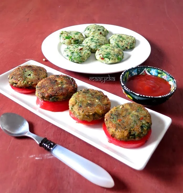 Adraki Palak Aloo Kabab