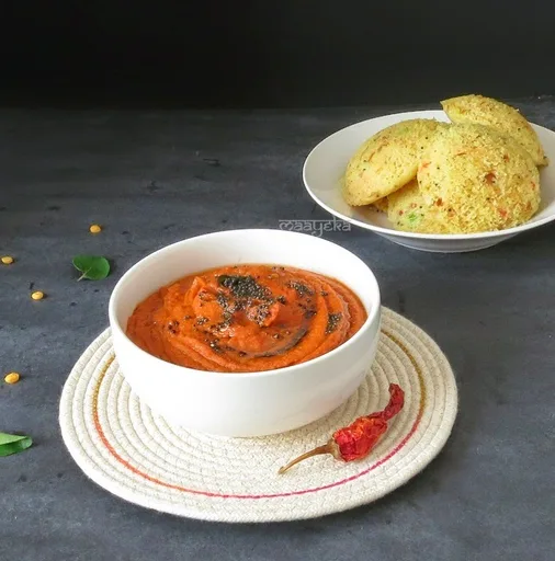 Tomato Chutney Recipe (For Idlis and Dosas)