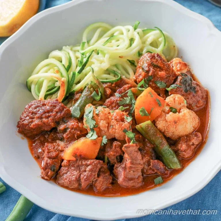 Low Carb Beef Curry Stew with Winter Vegetables
