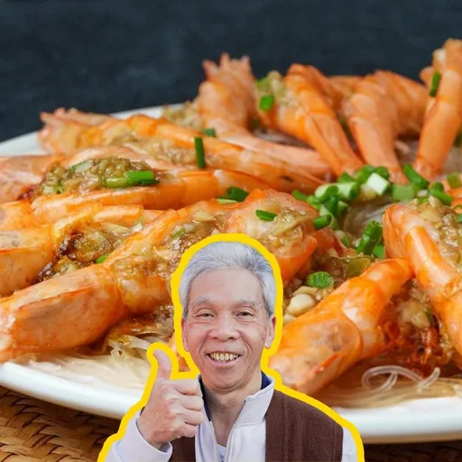The Steamed Garlic Shrimp on Vermicelli My Dad's Made 100,000 Times