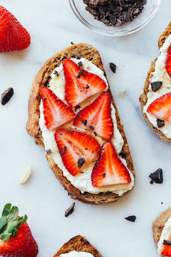 Strawberry Almond Ricotta Toast