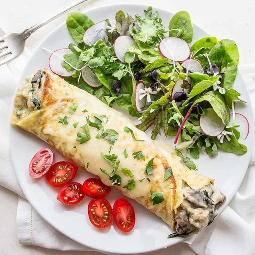 Crepes de espinacas y ricotta
