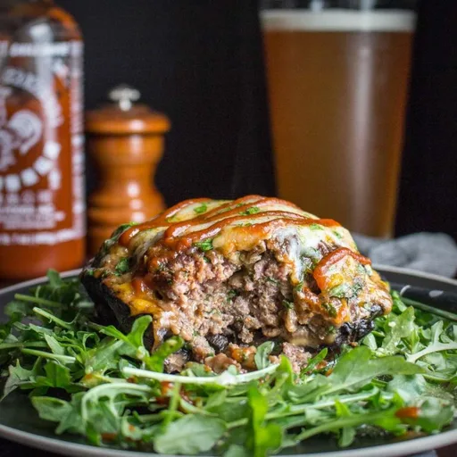 Cheesy Portobello Mushroom Burgers