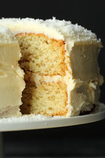 Pastel vegano de coco