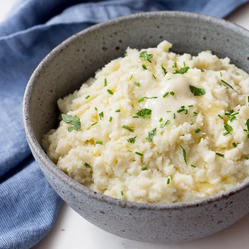 Puré de coliflor y apionabo esponjoso bajo en carbohidratos (Keto)