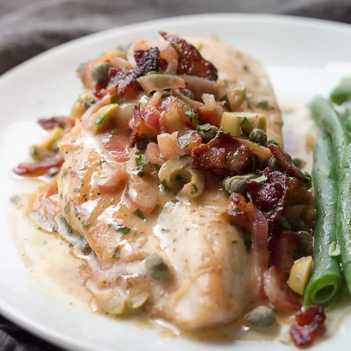 Chicken Tapenade with Bacon