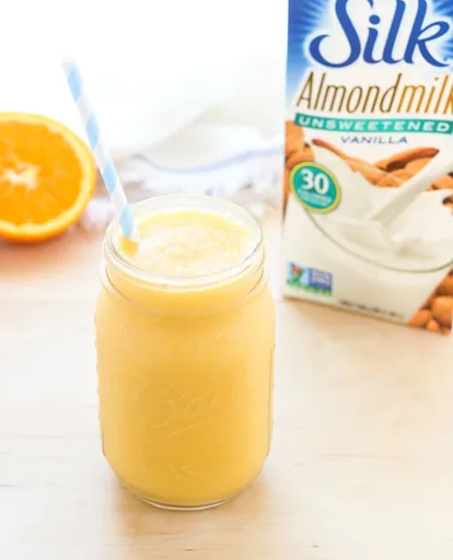 Batido cremoso y fresco de naranja