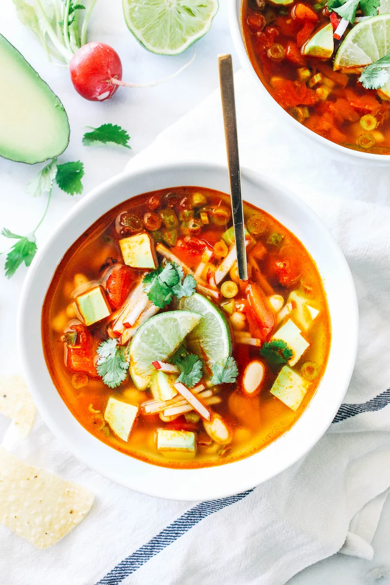 White Bean Avocado and Lime Soup