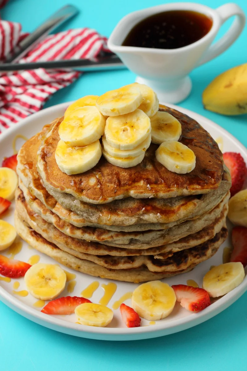 Panquecas veganas de banana