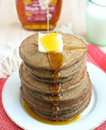 Buckwheat Gingerbread Pancakes (gluten-free & dairy-free)