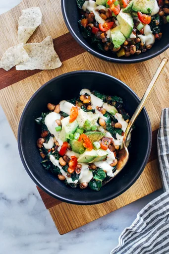 Mexican Black Eyed Peas and Greens