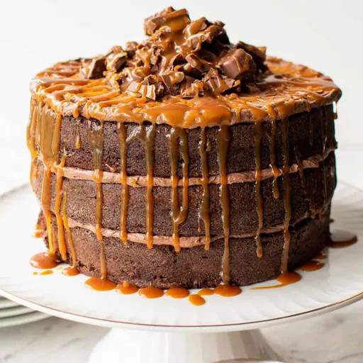 Receta de tarta de chocolate con caramelo